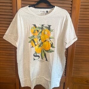 The Laundry Room Light Gray Mimosa Oversized Tee